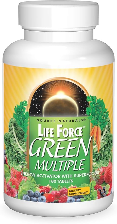 Source Naturals Life Force Green Multiple Energy Activator with Superfoods* -180 Tablets