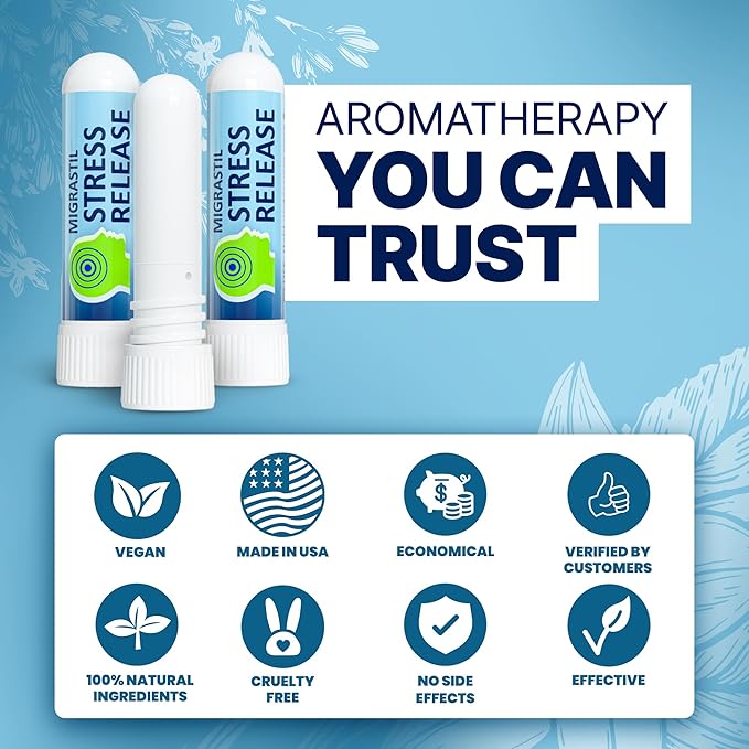 MIGRASTIL Nighttime Lavender Magnesium Cream &amp Stress Inhaler 2-Pack Bundle