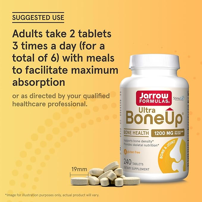 Jarrow Formulas® Ultra BoneUp® Includes MK-7 and Silicon for Added Bone Support 240 Bone Health Tablets