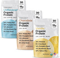 Complement Organic Protein Bundle | Unflavored Chocolate &amp Vanilla Vegan Protein for Post-Workout Recovery &amp Daily Nutrition