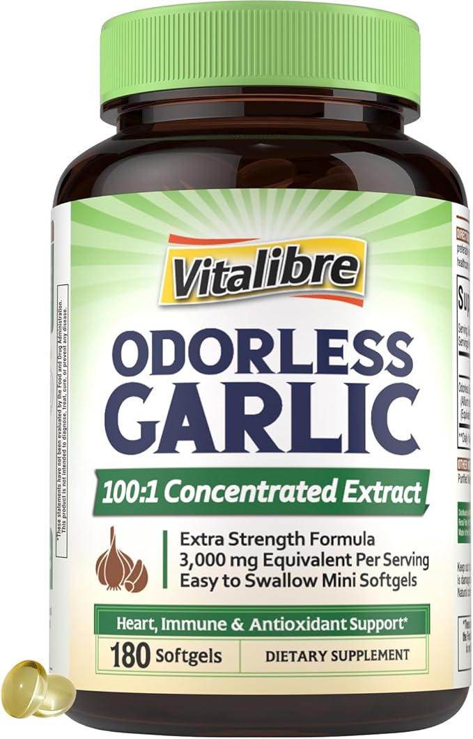 6 in 1 Magnesium Complex Supplement 120ct and 3000mg Equivalent Per Serving Odorless Garlic 180ct