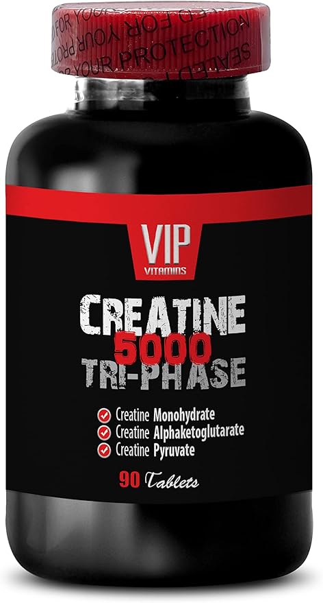 Bodybuilding Supplements for Men - CREATINE TRI-Phase - CREATINE 3X - creatine monohydrate Pills for Muscle gain - creatine unflavored - creatine hcl Pills - Muscle Recovery Supplements 1 Bot 90 Tabs