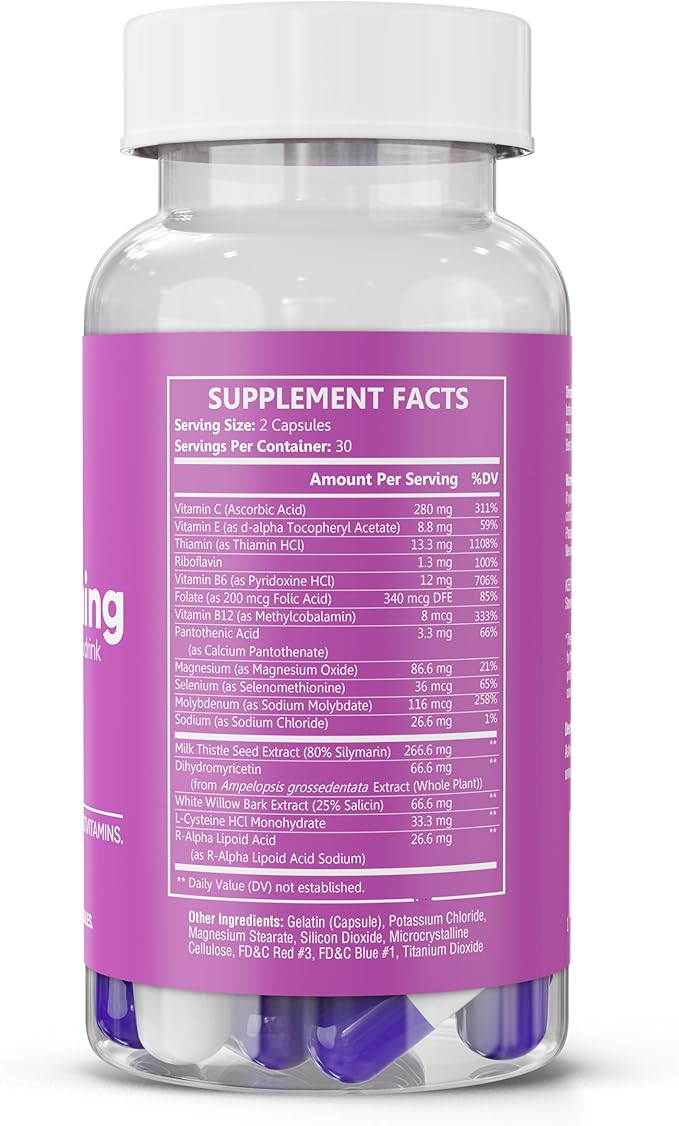 Good Morning Hangover Pills | 88.89% Effective at Hangover Prevention in Clinical Trial | After Alcohol Aid with DHM Milk Thistle and Electrolytes to Help You Party smart. Cheers