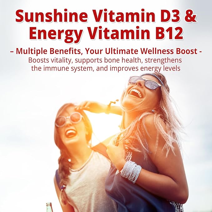 NEVISS Melatonin Vitamin D3 + Vitamin B12 Gummies