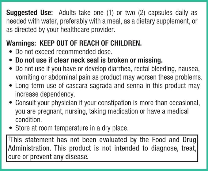 Peak Pure &amp Natural Colon Support - Colon Cleanse and Detox Supplement for Digestive Health - Gut Health Support with Inulin and Senna Leaf Extracts - with Fiber Prebiotics and Probiotics - 1 Pa