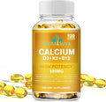 Extra Strength 4-in-1 Calcium 600mg + Vitamin D3 5000iu + K2 + B12 Natural Supplement Complex for Bone and Immune Health 2 Month Supply 120 Softgels