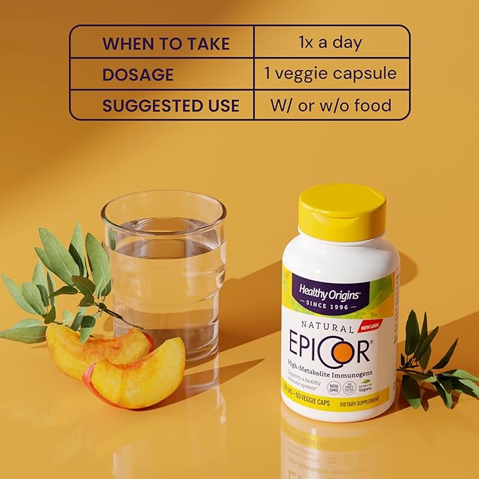 Healthy Origins EpiCor 500 mg (Immune Support Non-GMO Gluten Free) 150 Veggie Capsules