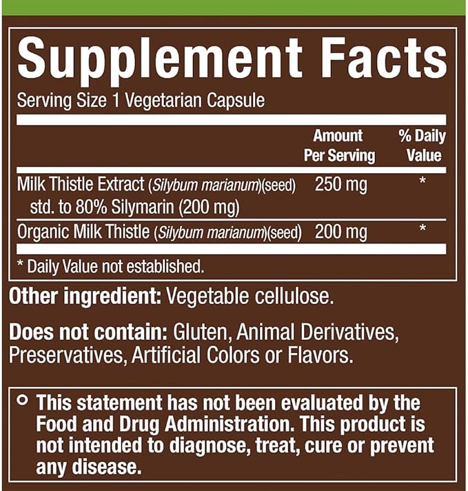 plnt Milk Thistle for Liver Health - Full Spectrum Extract &amp Whole Seed (90 Capsules)
