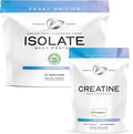 Muscle Feast Creapure Creatine Monohydrate - Unflavored 500g (x1) and Isolate Whey Protein Powder - Unflavored 5lb (x1) - Muscle Recovery and Performance Bundle