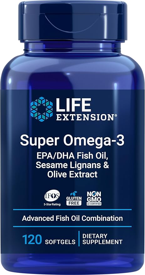 Super Omega-3 Fish Oil Magnesium for Heart &amp Bone Health - 120 Softgels 100 Capsules