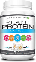 Lean &amp Pure Plant Vegan Protein Powder 25g of Protein Non GMO Gluten Free Vanilla 821g