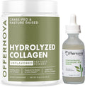 Offernova Collagen &amp Hyaluronic Acid Bundle – Hydrolyzed Collagen Powder + Hydrating Hyaluronic Acid Serum for Radiant Skin Strong Hair &amp Joints – Anti-Aging &amp Beauty Duo