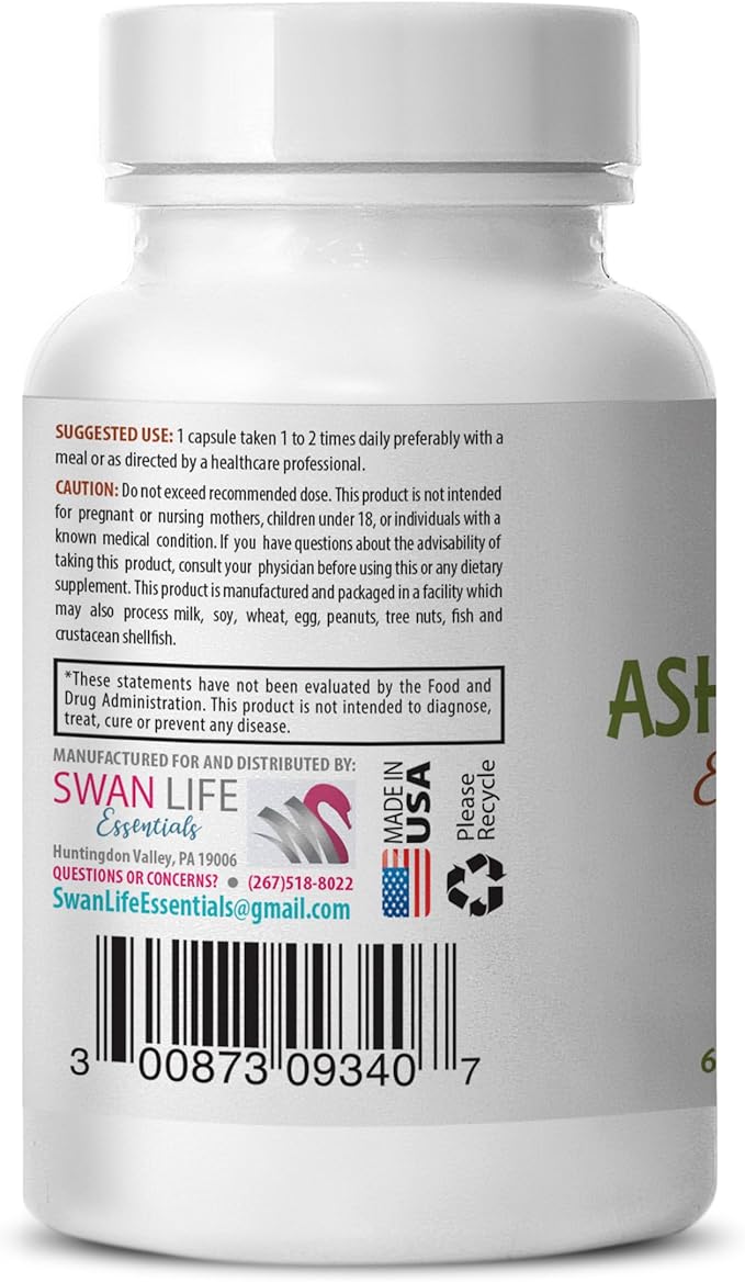 ASHWAGANDHA SUPPLEMENT - Ashwagandha Capsules General Wellness Rhodiola Rosea Blend Maca Root Extract Capsules Panax Ginseng Herbal Blend Ashwagandha Daily Support Holy Basil 2Bot