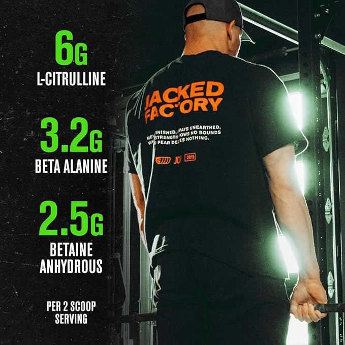 Jacked Factory Nitrosurge Pre-Workout in Black Cherry &amp Creatine Monohydrate for Men &amp Women