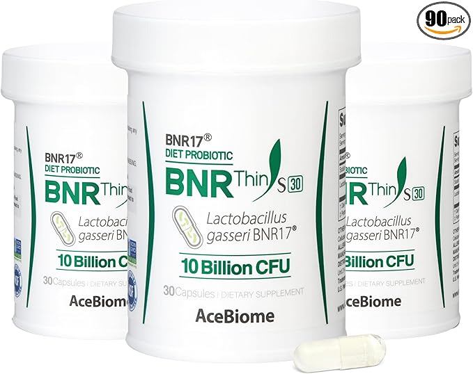 BNRThin S30 Lactobacillus Gasseri BNR17 10 Billion CFU Guaranteed 90 Capsules (90 Serving 3 Packs of 30)