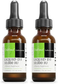 DAVINCI Labs Liquid D3 10000 IU - Helps Support Bone Health Immune Support &amp Heart Health with Vitamin D3 - Gluten Free &amp Vegetarian - 1 Fl Oz (30 Servings) (Pack of 2)