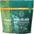 Primal Harvest Super Greens &amp Collagen Powder Supplements for Women and Men Superfood Greens Powder and Collagen Peptides Powder for Hair Skin and Nails Bundle