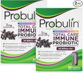 Probulin Total Care Immune = Prebiotics + Probiotics + Postbiotics + Elderberry to Support Immune &amp Gut Health - 20 Billion CFU - 10 Strains - 30 Vegan Capsules (Twin Pack)
