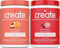 Create Creatine Monohydrate Gummies - Peach Pump Duo - Sour Peach &amp Sour Cherry - Creatine Gummies for Women &amp Men NSF Certified 3rd Party Tested Anti-Melting Formula 180 Count (2-Pack)