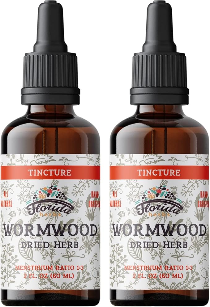 Wormwood Organic Tincture - Natural Intestinal Cleanse and Digestive Cleanse Supplement - Wormwood Herb Extract for Detox - Made in USA - 2 Fl Oz (Wormwood - 2 x 2 Fl Oz)