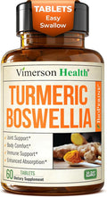 Boswellia Serrata Turmeric Supplement for Joint Support &amp Inflammation Balance – Turmeric Boswellia Supplement with Ginger &amp Black Pepper Extract for Enhanced Absorption – Non-GMO - 60 Tablets