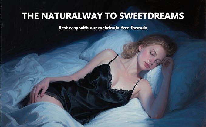 Natural Sleep Aid Gummies - Melatonin Free Supplement - Sleep+ Gummies for Adults - Promote Deep Restful Sleep Naturally Relaxing (60count)