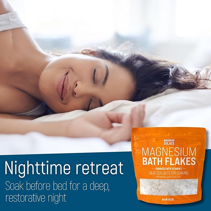 Magnesium Flakes with Vitamin C and Nighttime Magnesium Cream combo