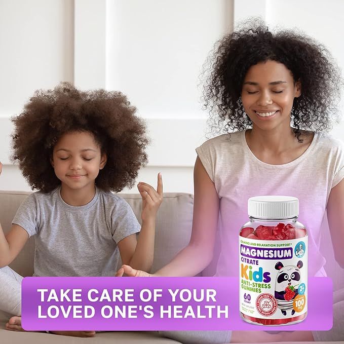 DR. MORITZ Complete Wellness Duo - Kids Magnesium Gummies (60 Count) - Sugar-Free with Vitamin C (60 Count 2 Pack)