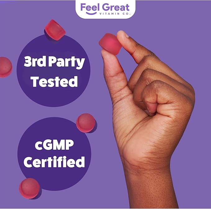 The Feel Great Vitamin Company Fiber Gummies for Kids for Digestive Support | Constipation Relief for Kids | Fruity Flavored Chewable Fiber Gummies | Vegetarian Supplements | 60 Day Supply