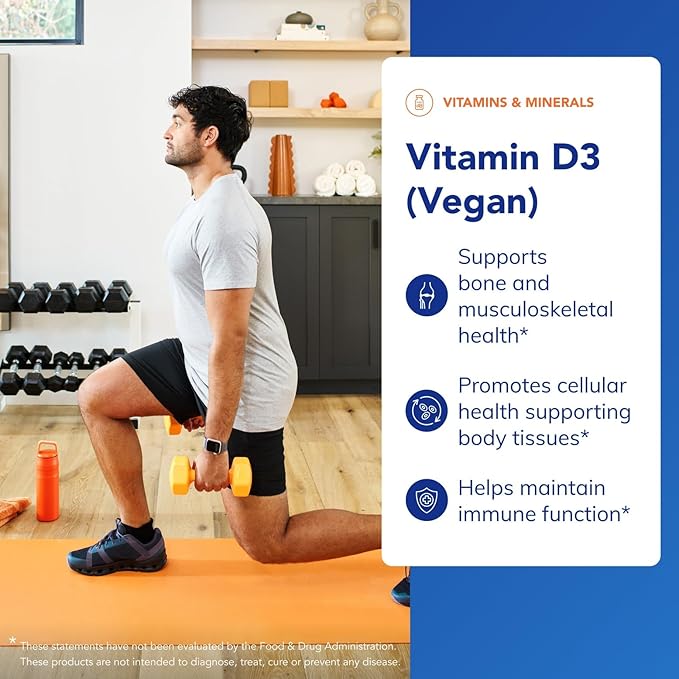 Pure Encapsulations Vitamin D3 Vegan | Support for Musculoskeletal Cardiovascular Neurocognitive Cellular and Immune Health* | 120 Capsules