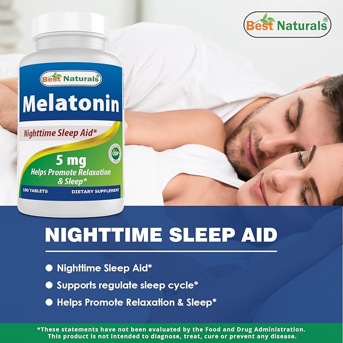 Melatonin 5 mg &amp Vitamin B12 6000 mcg
