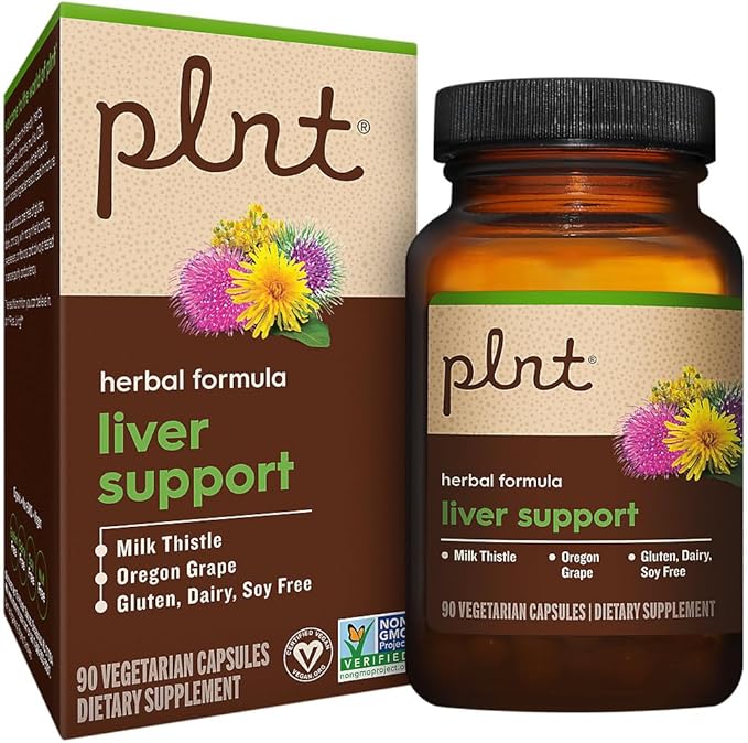plnt Liver Support a Herbal Formula with Milk Thistle &amp Oregon Grape (90 Vegetarian Capsules)