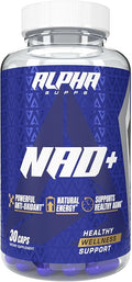 Alpha Supps NAD+ Resveratrol - NMN &amp NMNH Supplement Alternative - Advanced NAD Plus Antioxidant Formula - Supports Cellular Vitality Healthy Aging Energy &amp Longevity - Ideal for Men &amp W