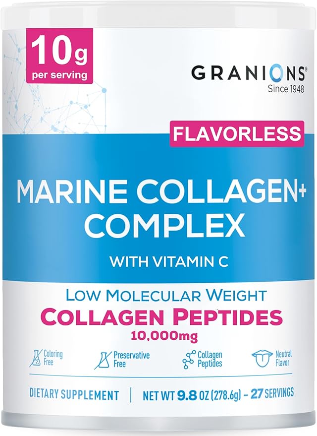 Granions Glucosamine Chondroitin MSM Powder and Marine Collagen Powder unflavored - Joint Support Bundle