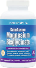 NaturesPlus KalmAssure Magnesium Bisglycinate - 180 Capsules - Supports Nerve &amp Muscle Relaxation - Formulated Without Magnesium Oxide - 60 Servings