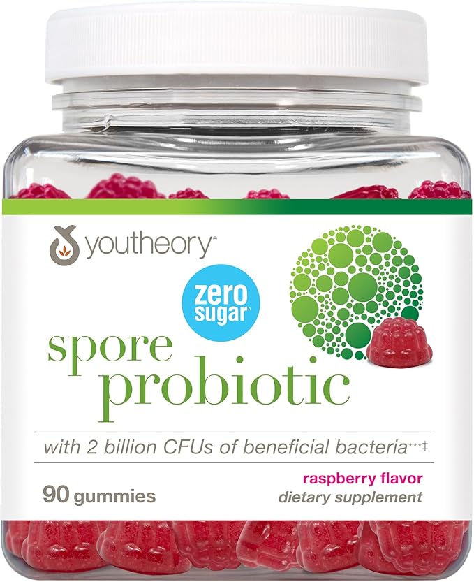 Youtheory Spore Probiotic Zero Sugar Gummy 90ct