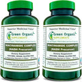 Green Organic Supplements Niacinamide Niacin NAD NADH 90 VCaps High Absorbable Non-GMO Gluten-Free (Pack of 2)