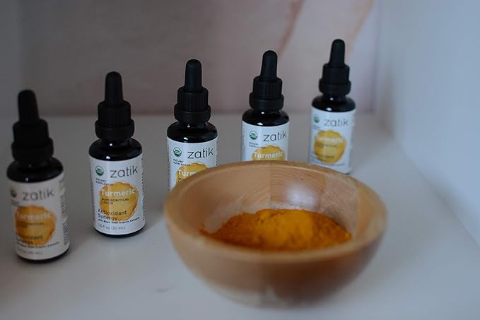 Zatik Naturals - Turmeric Supercritical Liquid with Black Seed Organic CO2 Extract Antioxidant Synergy Cold Pressed Unrefined Oil USDA Organic Certified Vegan Non-GMO 1.0 Fl Oz
