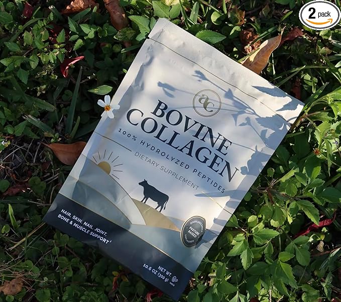Kosher Hydrolyzed Bovine Collagen Powder - 20 oz - Pasture Raised Collagen Peptides for Skin and Hair Support