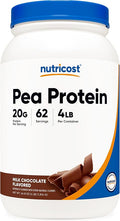Nutricost Pea Protein Powder (4 LBS) Chocolate - 20g of Vegan Pea Protein Isolate GMO-Free Gluten-Free 62 Servings