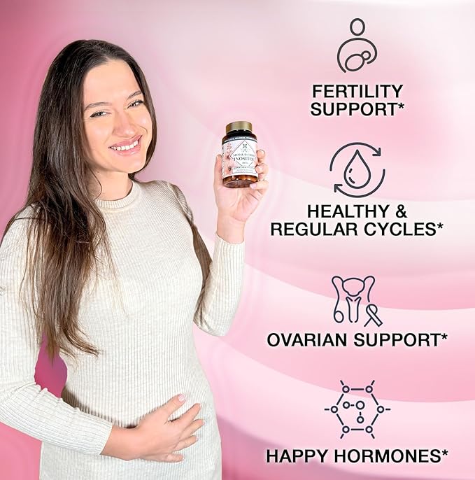Myo-inositol &amp D-chiro Inositol Supplement for Women - Ideal 40:1 Ratio Complex for Fertility Hormonal Balance Menstrual Cycle &amp Ovarian Health Support with CoQ10 Choline &amp Selenium - 1