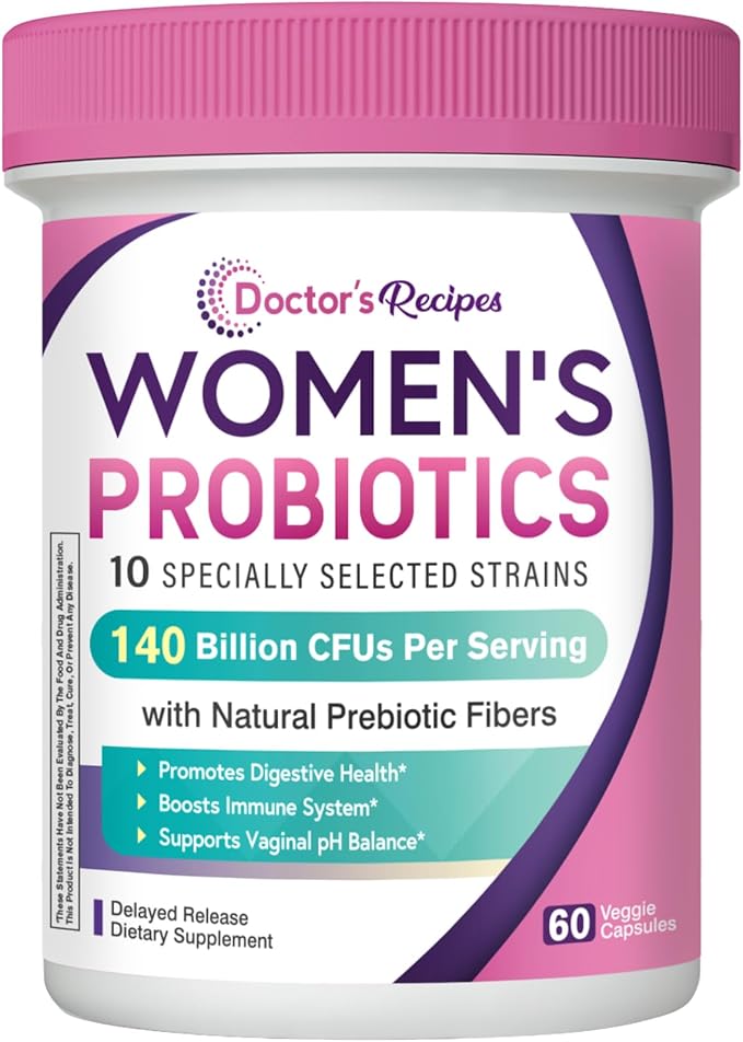 Doctor's Recipes Value Bundle (120 Capsules): Glutathione with Milk Thistle + 140B Women's Probiotic with Organic Prebiotics