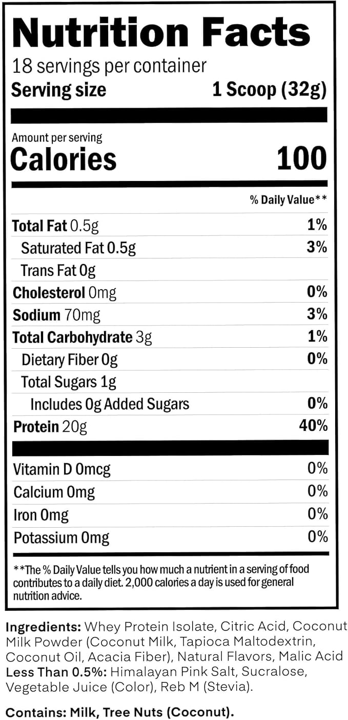 Oath Nutrition Clear Whey Isolate Protein Powder Raspberry Lemonade 20g Complete Protein per Serving No Added Sugar Grass-Fed 18 Servings