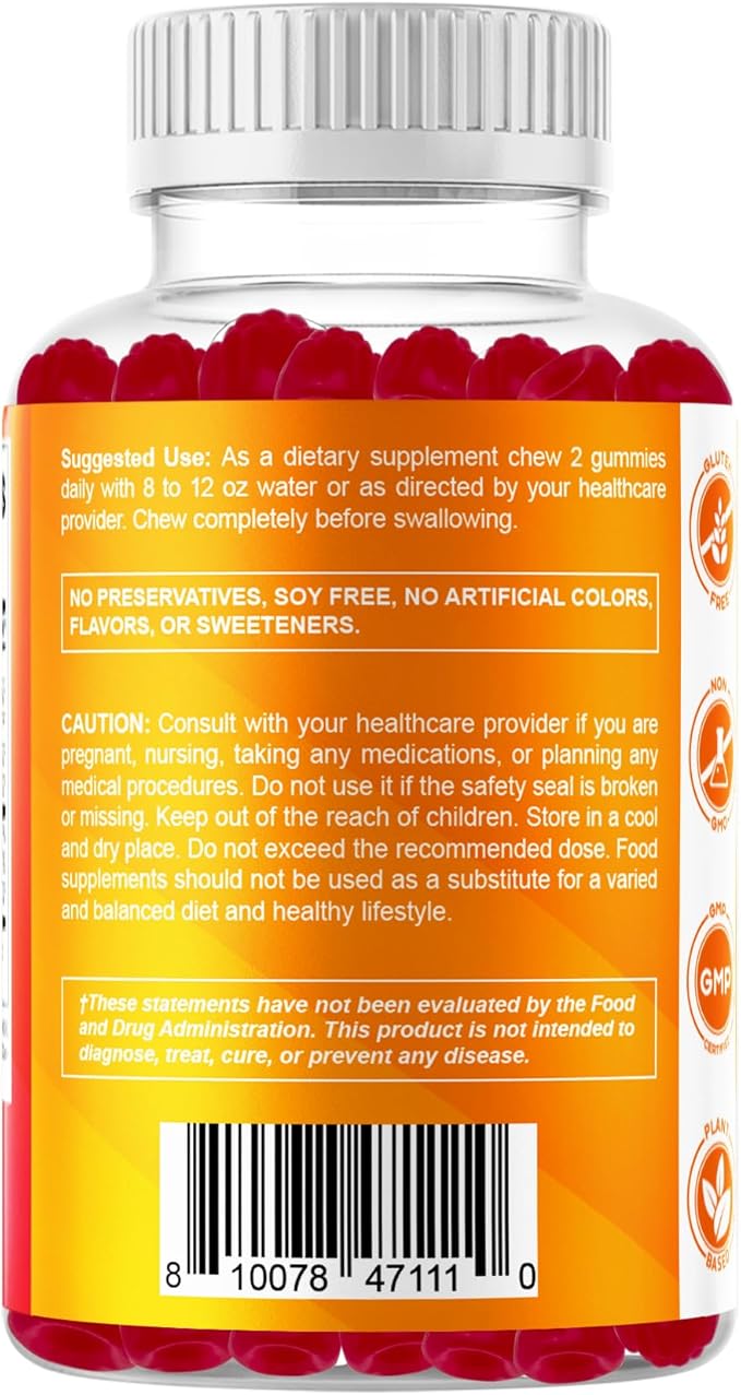 Vitamatic Vitamin D3 &amp K2 Gummies (2-Pack 60 Count) Supports Healthy Bones Heart Health Calcium Absorption and Immune Function Plant-Based Non-GMO Gluten-Free