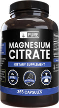 Pure Original Ingredients Magnesium Citrate (365 Capsules) No Magnesium Or Rice Fillers Always Pure Lab Verified