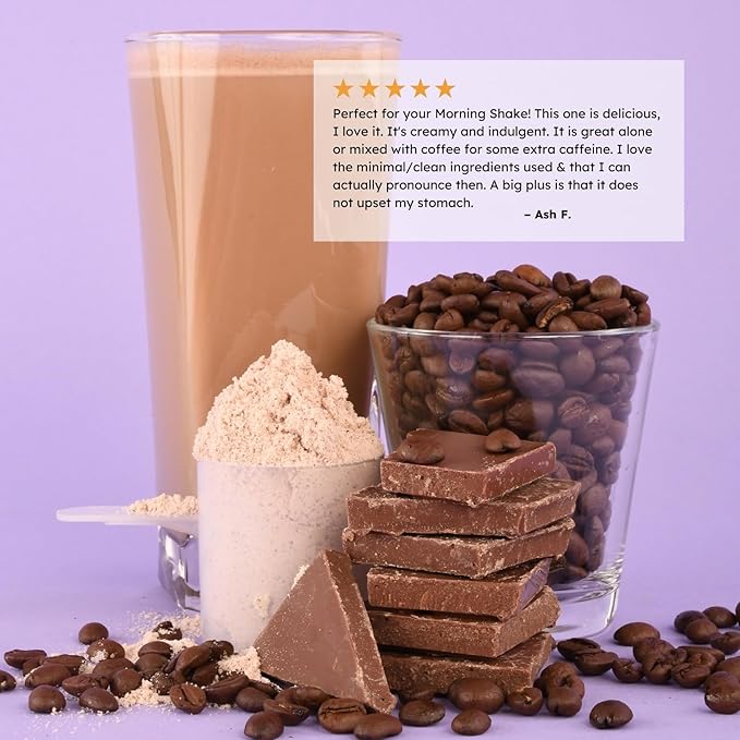 Earth Fed Muscle Magic Beans Mocha Truly Grass Fed Whey Protein Powder - No Artificial Ingredients Soy Free Gluten Free Non-GMO and Hormone Free (2 Pound 29 Servings Mocha)