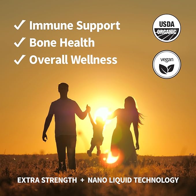 Sprout Living Organic Vitamin D3 5000 IU (Lichen) Spray for Immune Support &amp Bone Health | Trace Minerals with Real Lemon &amp Citrus Extract Sugar Free (2 FL OZ 60 Servings)
