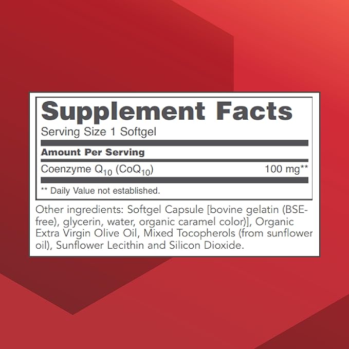 PROTOCOL FOR LIFE BALANCE CoQ10 100mg - with Vitamin E &amp Soy Lecithin - CoQ10 Supplement - Halal &amp Egg Free - 90 Softgels