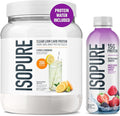 Isopure Clear Whey Isolate Citrus Lemonade Protein Powder 16 Servings + 1 Bottle of Clear Protein Water with Electrolytes 15g Whey Protein Isolate Zero Sugar Mixed Berry 20 fl oz Bottle