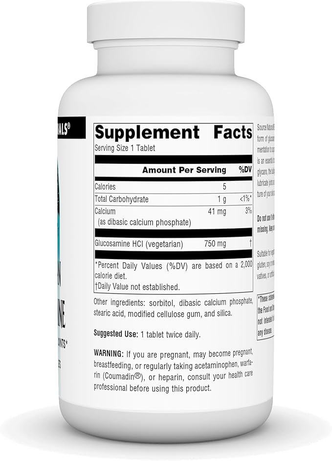 Source Naturals Vegetarian Glucosamine Promotes Healthy Joints* 750 mg - 120 Tablets